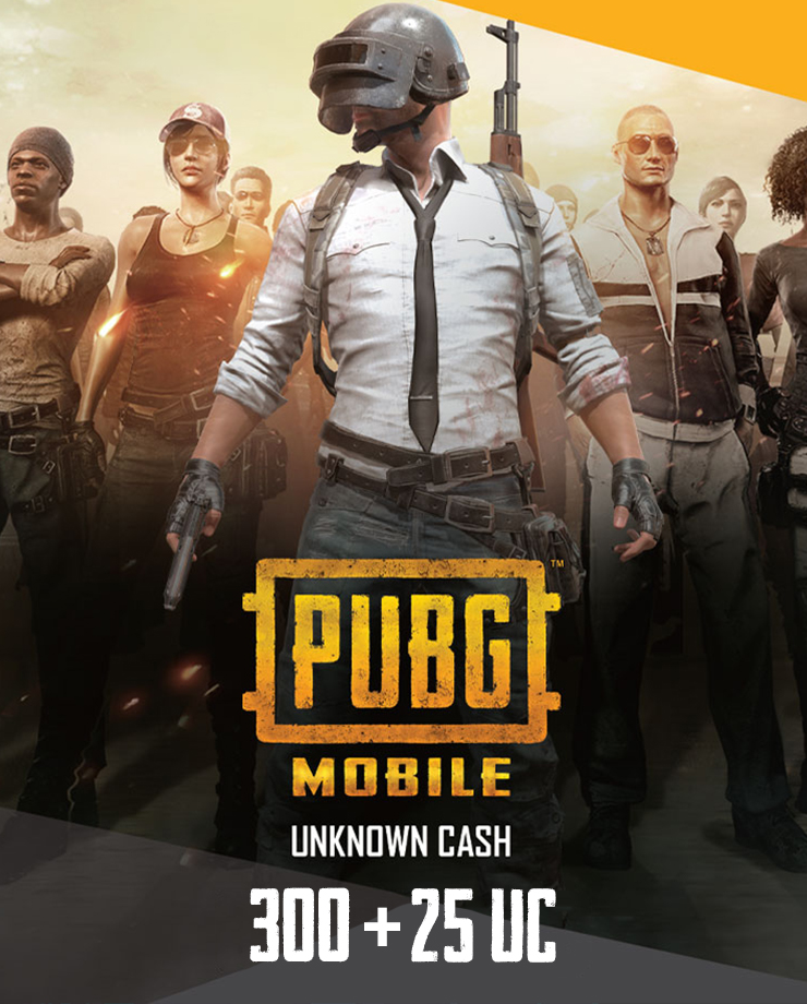 Игровая валюта PUBG Mobile 300 + 25 UC (Смартфон (Android/iOS))