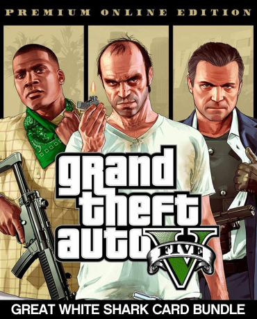Grand Theft Auto V: Premium Online Edition + Great White Shark Card Bundle